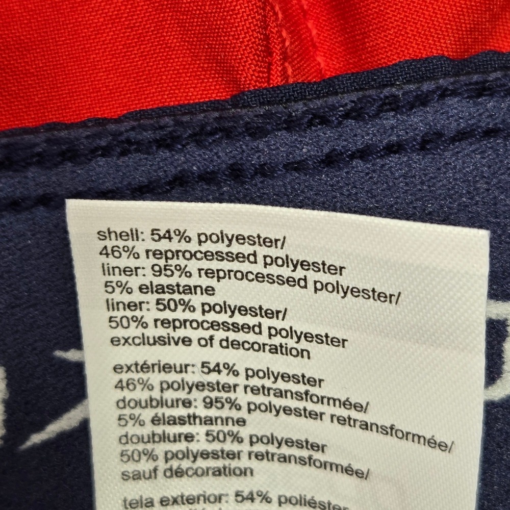 Speedo Mens XXL Swim Trunks Red Navy Blue Cargo Pocket Mesh Liner Board Shorts - Picture 7 of 11